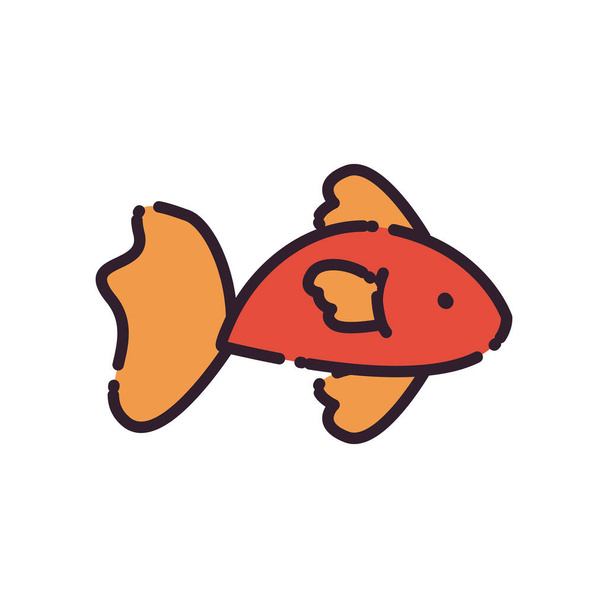 Isolé poisson remplissage style icône vectoriel design
 - Vecteur, image
