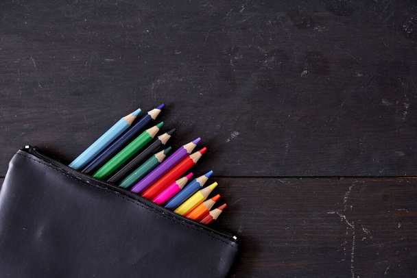 Une photo studio de près des crayons à colorier - Photo, image
