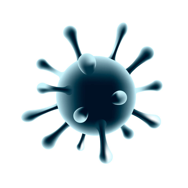 Deadly COVID-19 Corona Virus Symbol Illustration - Вектор, зображення