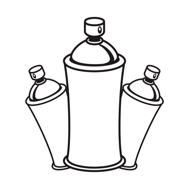 スプレー塗料ボトル孤立アイコン - ベクター画像