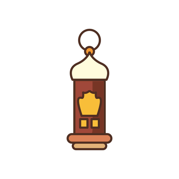 Ramadan lantern fill style icon vector design - Vector, Image