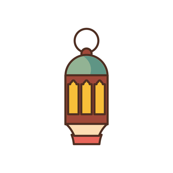 Ramadan-Laternen füllen Stil-Icon-Vektor-Design - Vektor, Bild