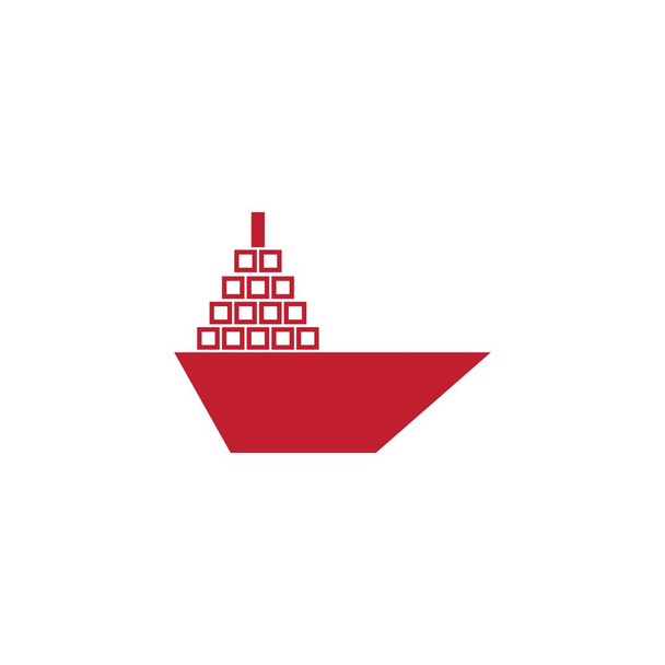 Csónaklogó sablon ikon design - Vektor, kép