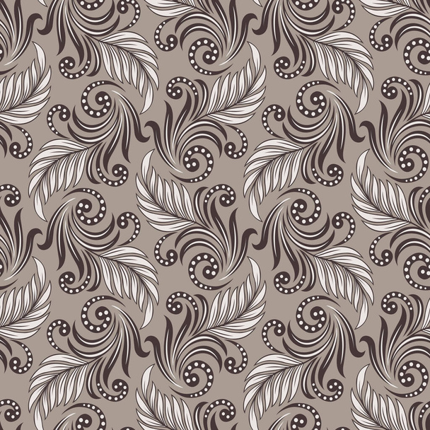 Seamless vector leaves pattern design - Vector, Image