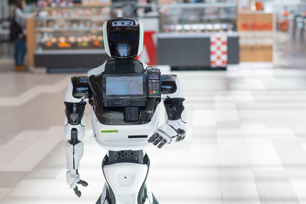 Informator robotów w sklepie - Zdjęcie, obraz