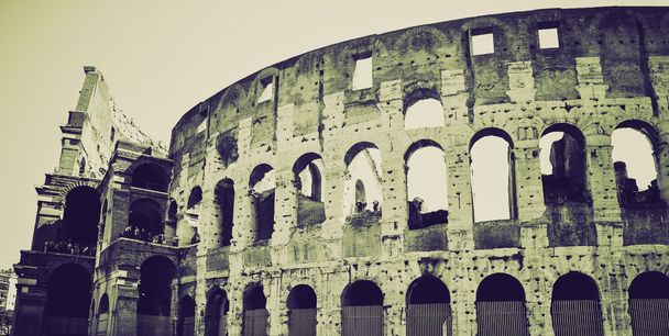 Vintage sepia Coliseu, Roma
 - Foto, Imagem