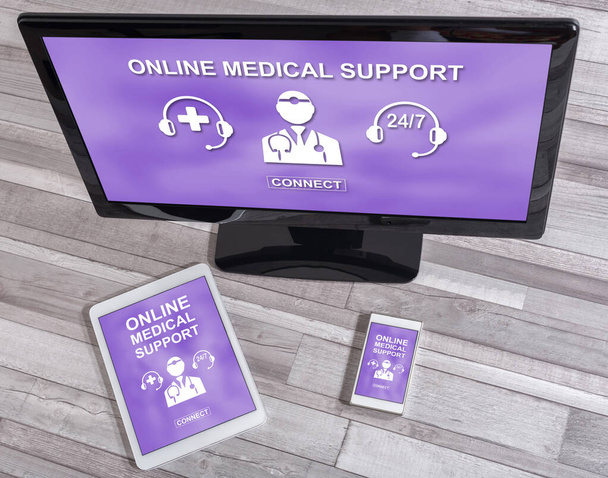 Концепция онлайновой медицинской поддержки на различных устройствах информационных технологий
 - Фото, изображение