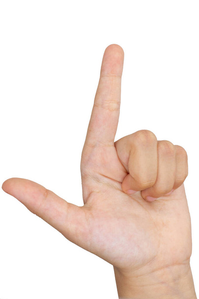 gesture with finger up isoleted - Φωτογραφία, εικόνα