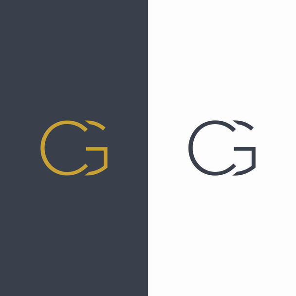 αρχικό γράμμα CG Γράμμα απλό Premium λογότυπο Σχεδιασμός πρότυπο. - Διάνυσμα, εικόνα