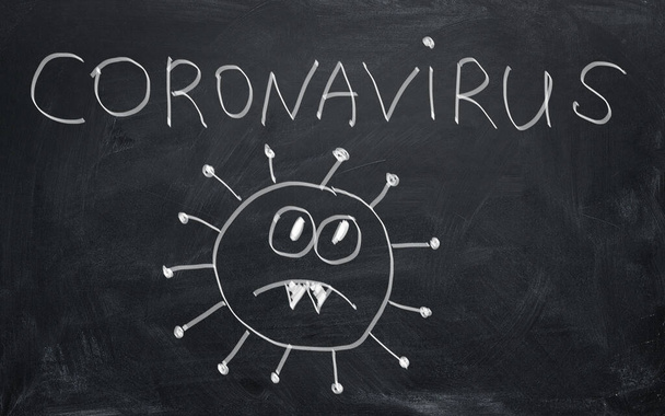 Illustrative example of new chinese Coronavirus, Covid-19 or 2019 nCov - Zdjęcie, obraz