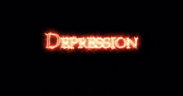 Depressie geschreven met vuur. Lijn - Video