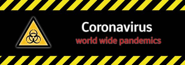 Banner Coronavirus word wide pandemics - Фото, зображення