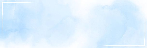 Abstrato pintado à mão céu aquarela e nuvens para o fundo. Mancha de vetor artístico usado como um elemento no design decorativo de brochura, cartaz, cartão, capa ou banner
. - Vetor, Imagem