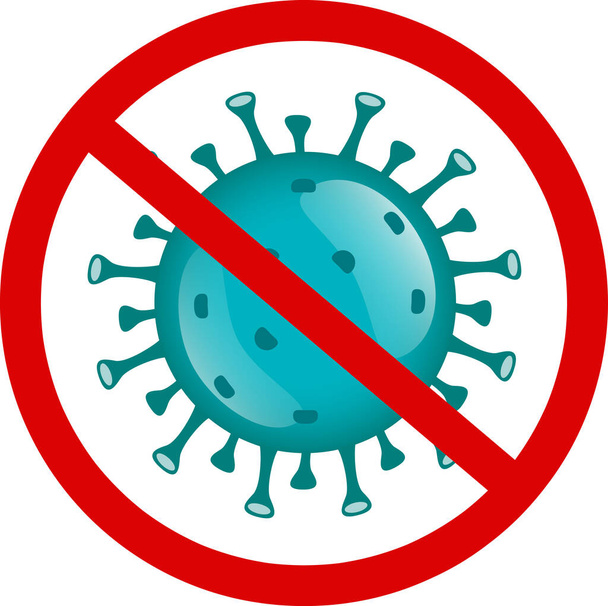 Állítsa le a koronavírust vagy a COVID-19 karantént. A vírusvédelem ikonja vagy szimbóluma. - Fotó, kép