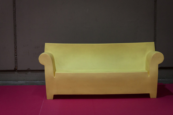 Plastic couch at Chibimart 2013 in Milan, Italy - Photo, Image