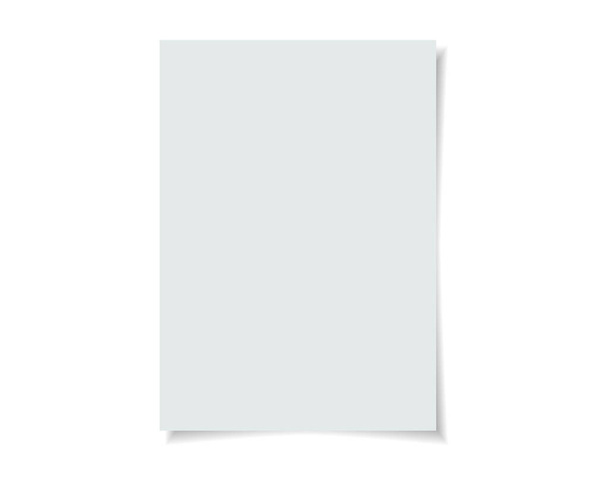 Vector papierformaat A4 formaat met realistische schaduw. Witte blanco pagina geïsoleerd op achtergrond. Sjabloon voor opslag. - Vector, afbeelding