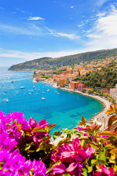 Panoramic view of Villefranche sur mer, french riviera, France - Photo, Image