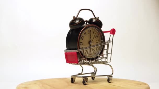 Alarm goes off in the shopping cart. Hype stores and supermarkets. - Imágenes, Vídeo