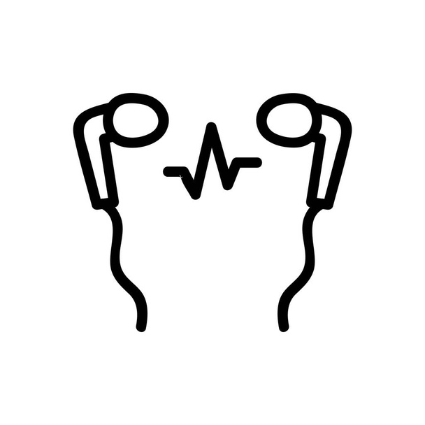 Vektor ikony vyzvánění sluchátek Nápis vyzvánění sluchátek. izolovaný symbol obrysu ilustrace - Vektor, obrázek