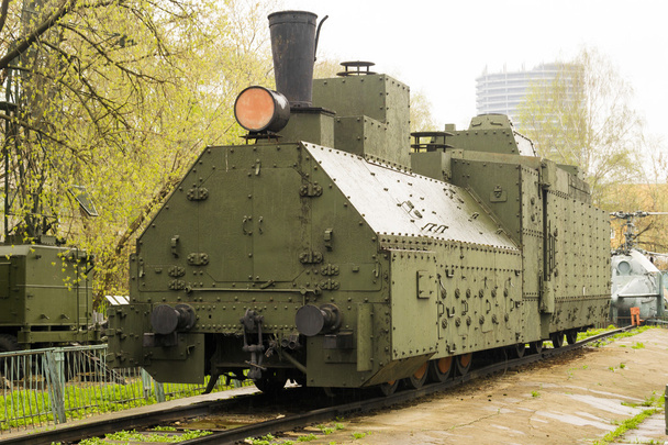 Locomotive blindée russe de la Seconde Guerre mondiale Ov 5067 Vue avant gauche
 - Photo, image