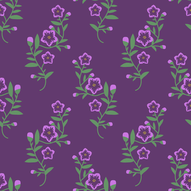 Seamless pattern with decorative flowers - Διάνυσμα, εικόνα