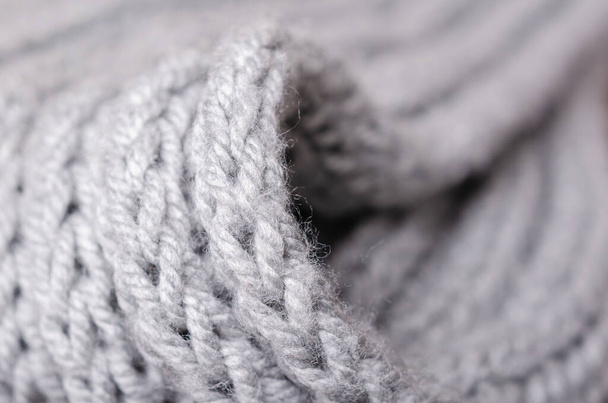 Gray textile and texture background. Fabric macro photography, cloth pattern. - Fotó, kép