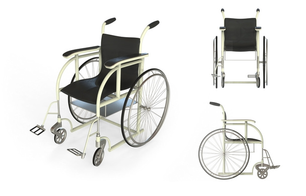 Wheelchair 3d - Fotoğraf, Görsel