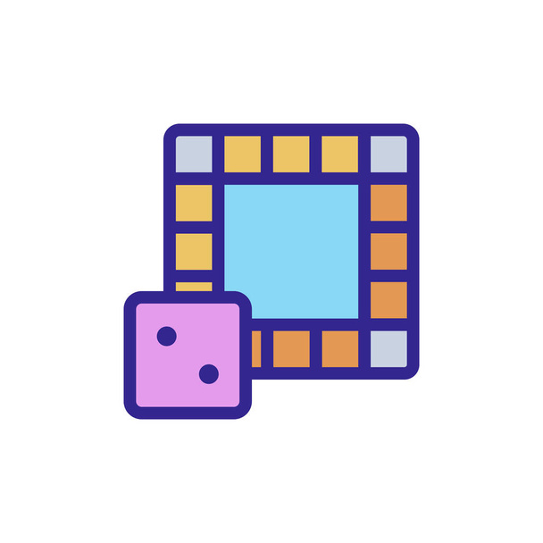 the game cube field icon vector. the game cube field sign. color isolated symbol illustration - ベクター画像
