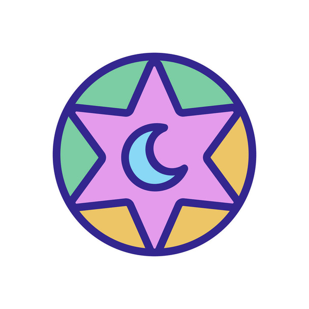 o símbolo do vetor ícone do misticismo. o símbolo do signo misticismo. cor símbolo isolado ilustração
 - Vetor, Imagem