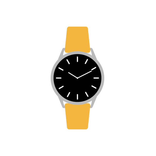 Female wristwatch on a white background. Vector flat illustration. - Vector, Imagen