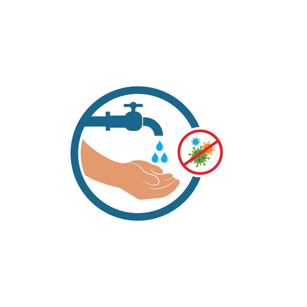 lavar as mãos ícone modelo de design vetorial
 - Vetor, Imagem