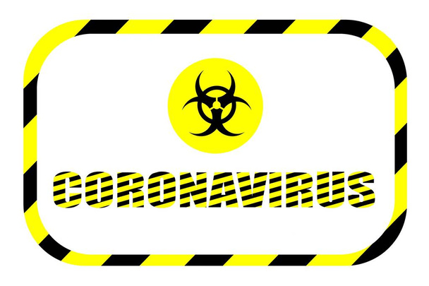 この世界的な致命的な病気のコロナウイルス警告サインは - 写真・画像
