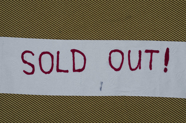 toilet paper roll with the words "sold out" - Photo, Image