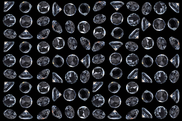 Light effects on glass objects on a black backgroun - Foto, Imagen