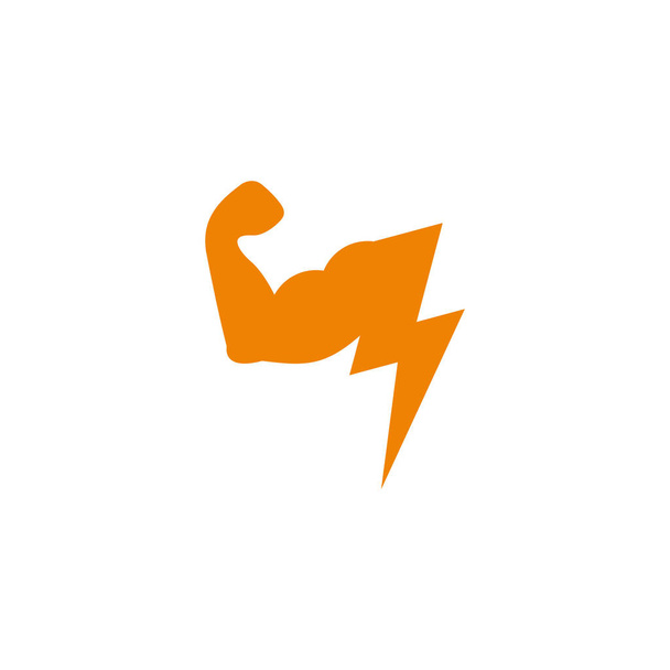 starker Arm Schraubenkraft geometrisches Symbol Logo Vektor - Vektor, Bild