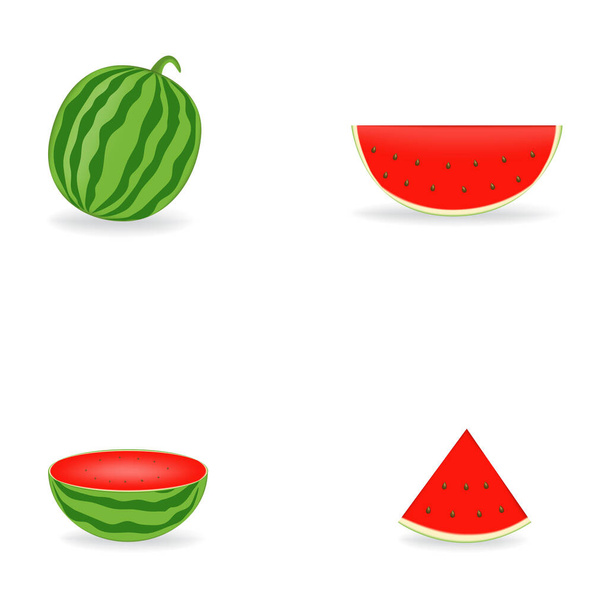 Realistische vectorillustratie watermeloen sap - Vector, afbeelding