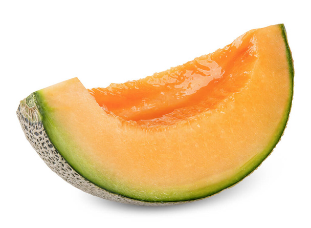 slice melon isolated on white, melon clipping path - Photo, Image