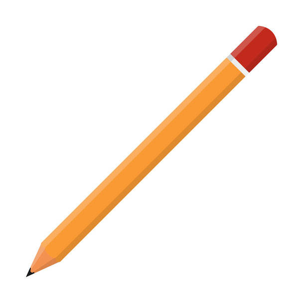 Crayon jaune dessin animé aiguisé isolé sur fond blanc. Illustration vectorielle pour tout design
. - Vecteur, image