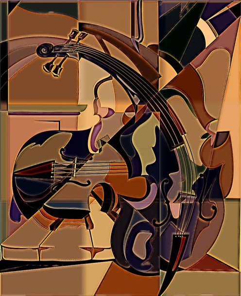 musical instruments in abstract style - Photo, Image