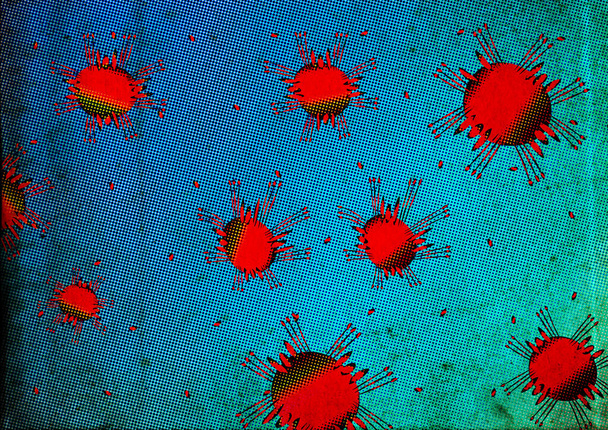 Coronavirus cinese COVID-19 al microscopio. illustrazione
 - Foto, immagini