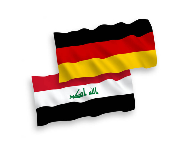 Bandiere nazionali in tessuto vettoriale della Germania e dell'Iraq isolate su sfondo bianco. 1 a 2 proporzione
. - Vettoriali, immagini