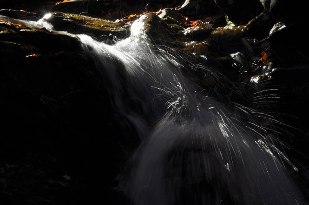 Fonte: Vístula. Fluxo cristalino, água limpa e cachoeira
 - Foto, Imagem