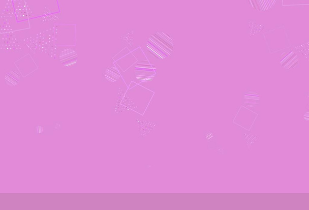 Layout vettoriale rosa chiaro con cerchi, linee, rettangoli. Cerchi, linee, rombi con pendenza colorata. Modello per spot pubblicitari. - Vettoriali, immagini