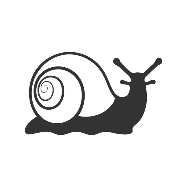 Snail graphic icon. Snail sign isolated on white background. Vector illustration - Vector, Image