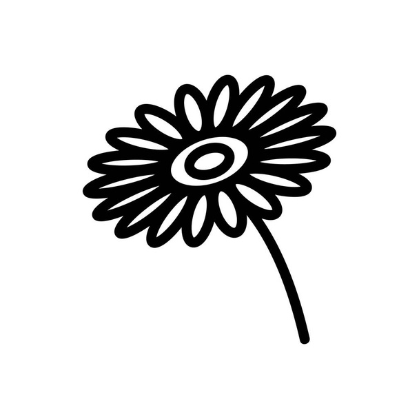 明るい菊のアイコンベクトル。鮮やかな菊のサイン。孤立した輪郭記号図 - ベクター画像