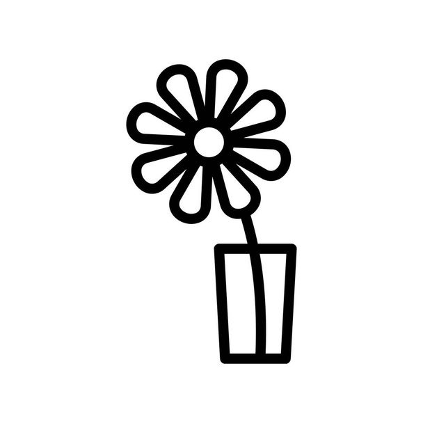 crisantemo floreciente icono vector. signo de crisantemo floreciente. ilustración de símbolo de contorno aislado
 - Vector, imagen