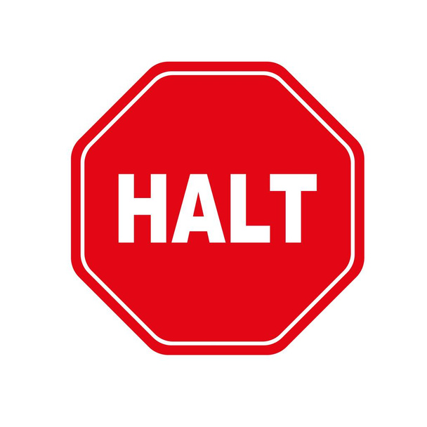 Stop sign in german. Vector icon. - Vector, Image