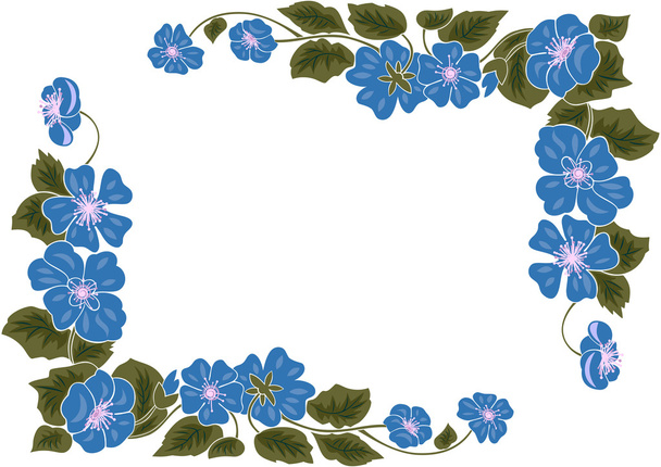 Abstract floral frame - Вектор,изображение