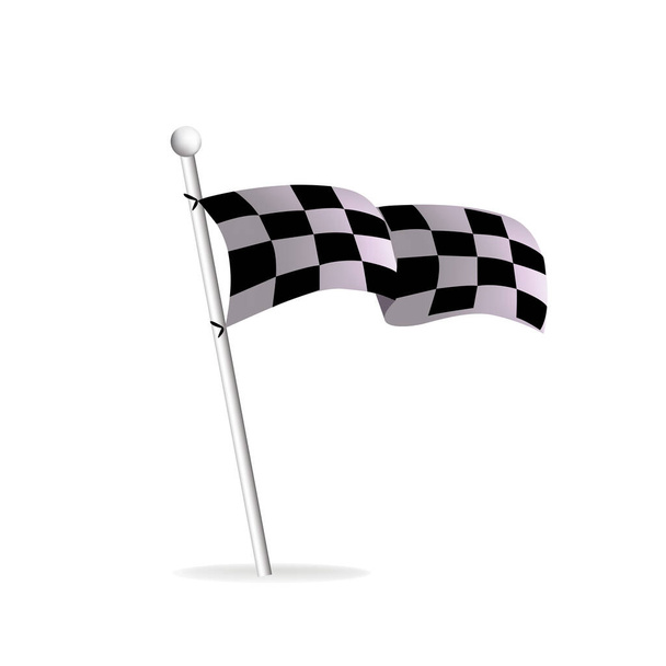 Checkered race flag vector illustration isolated on white background - Vector, Image