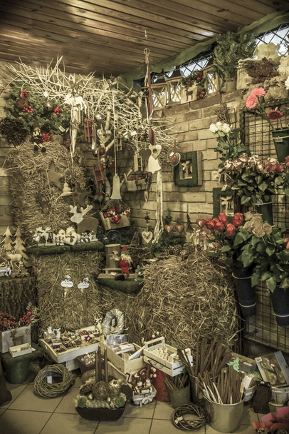 Renkli Noel dekor mağazası ayrıntıları - Fotoğraf, Görsel